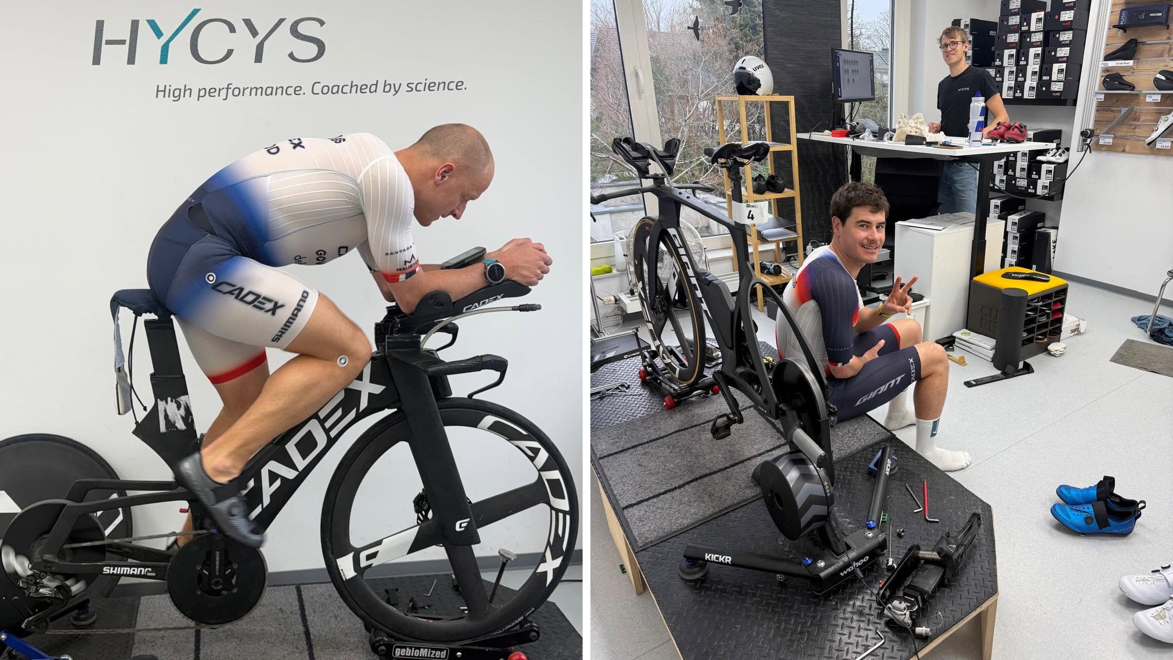 Kristian Blummenfelt und Gustav Iden zum BikeFitting bei HYCYS